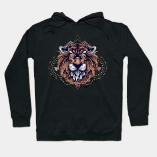 lion head front retro Hoodie